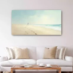 Kirklands Home Canvas Art|Footprints in the Sand Canvas Art Print, 60x30 in.
