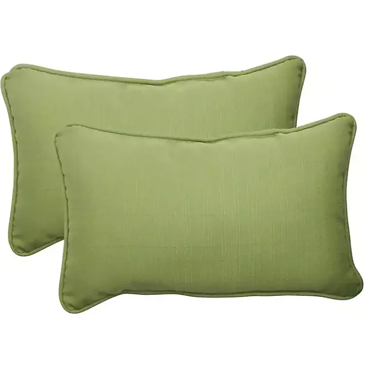 Kirklands Home Outdoor Cushions & Pillows|Forest Welt Outdoor Lumbar Pillows, Set of 2 Green