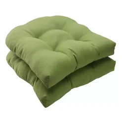 Kirklands Home Outdoor Cushions & Pillows|Forest Tufted Outdoor Wicker Cushions, Set of 2 Green