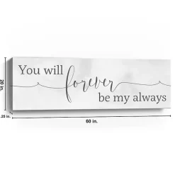 Kirklands Home Wall Quotes & Signs|Forever Be My Always Canvas Art Print