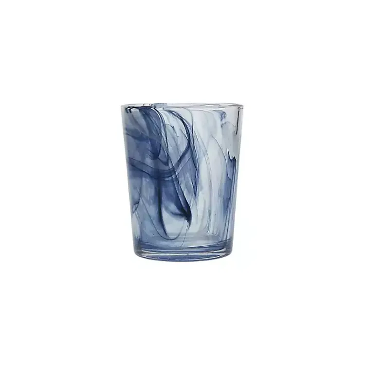 Kirklands Home Glassware & Drinkware|Fortessa Swirl Short Glasses, Set of 6 Blue