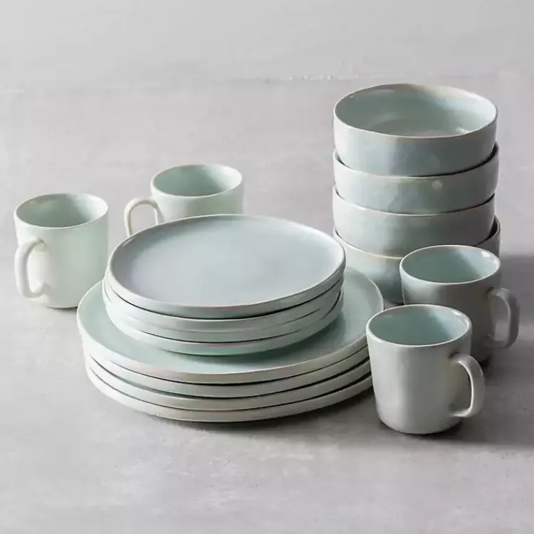 Kirklands Home Dinnerware|Fortessa Cypress Ceramic Dining Plates, Set of 4 Blue