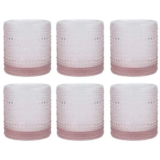 Kirklands Home Glassware & Drinkware|Fortessa Jupiter Short Glasses, Set of 6 Pink