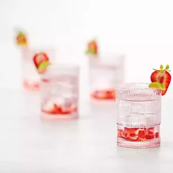Kirklands Home Glassware & Drinkware|Fortessa NoHo Tall Glasses, Set of 4 Pink