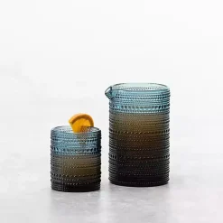 Kirklands Home Glassware & Drinkware|Fortessa Storm Jupiter Short Glasses, Set of 6 Blue