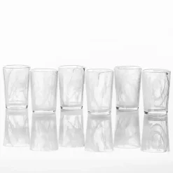 Kirklands Home Glassware & Drinkware|Fortessa Swirl Tall Glasses, Set of 6 White