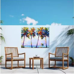 Kirklands Home Outdoor Wall Decor|Four Flamboyant Palms Outdoor Canvas Art Print