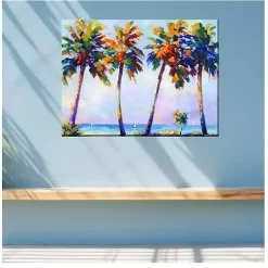 Kirklands Home Outdoor Wall Decor|Four Flamboyant Palms Outdoor Canvas Art Print