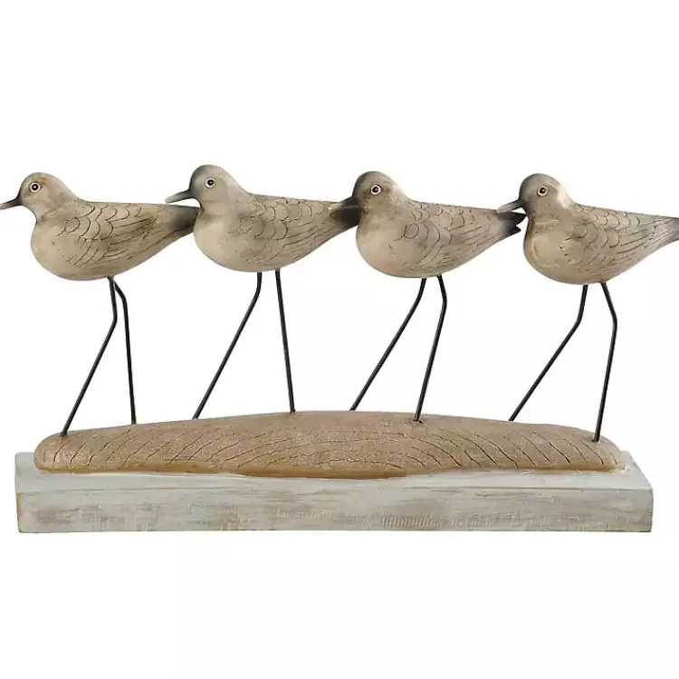 Clearance Four Sand Pipers on Sd Statues & Figurines