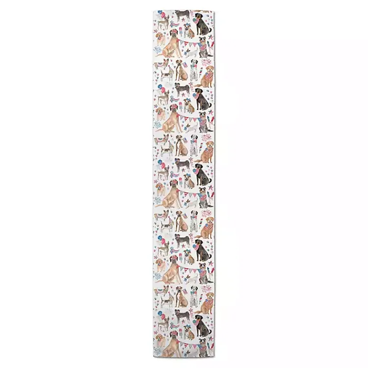 Kirklands Home Table Linens|Fourth of July Patriotic Pups Table Runner, 90 in.