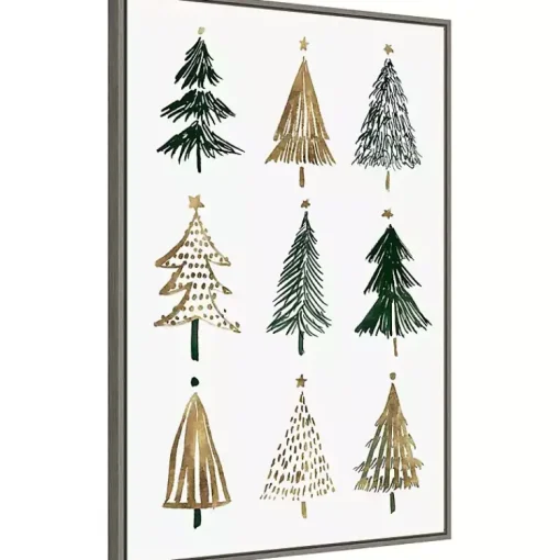 Discount Framed Christmas Trees Canvas Art Print Christmas Art & Wall Decor