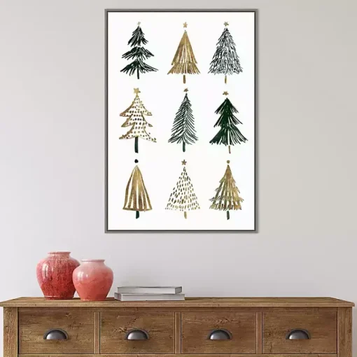 Discount Framed Christmas Trees Canvas Art Print Christmas Art & Wall Decor