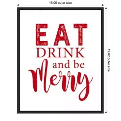 Online Framed Eat Drink Merry Christmas Canvas Art Print Christmas Art & Wall Decor