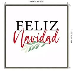 Online Framed Feliz Navidad Christmas Canvas Art Print Christmas Art & Wall Decor