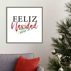 Online Framed Feliz Navidad Christmas Canvas Art Print Christmas Art & Wall Decor
