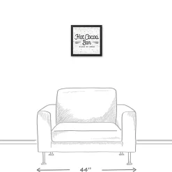 Clearance Framed Hot Cocoa Bar Christmas Canvas Wall Plaque Christmas Art & Wall Decor