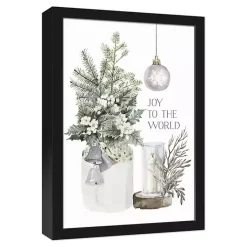 Outlet Framed Joy to the World Christmas Canvas Art Print Christmas Art & Wall Decor