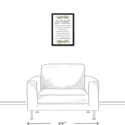 Outlet Framed Night Before Christmas Canvas Wall Plaque Christmas Art & Wall Decor