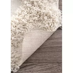 Kirklands Home Area Rugs|Francis Diamond Shaggy Area Rug, 4x6 White