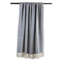 Discount French Chevron Fringe Throw Blankets & Throws