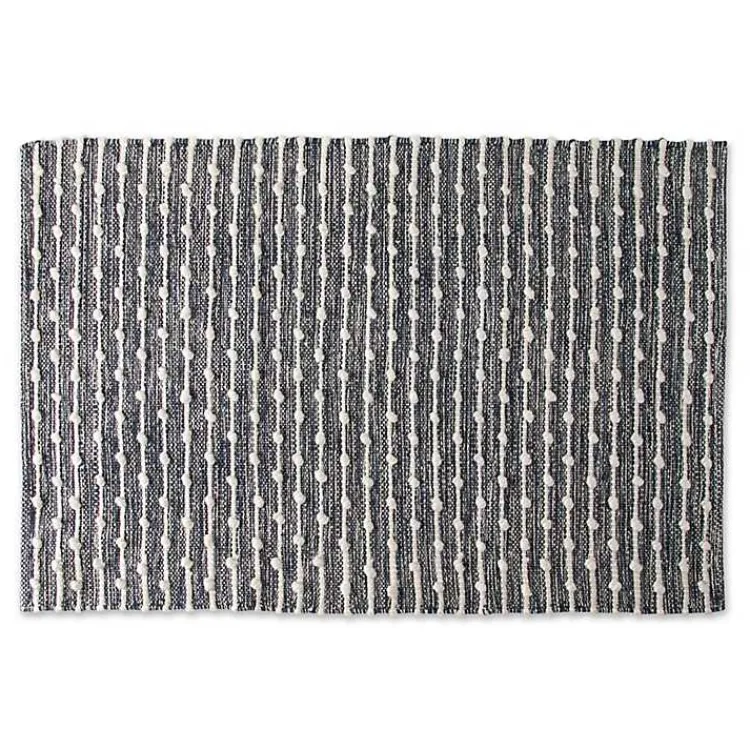 Kirklands Home Accent Rugs|French Recycled Cotton Accent Rug, 2x3 Blue