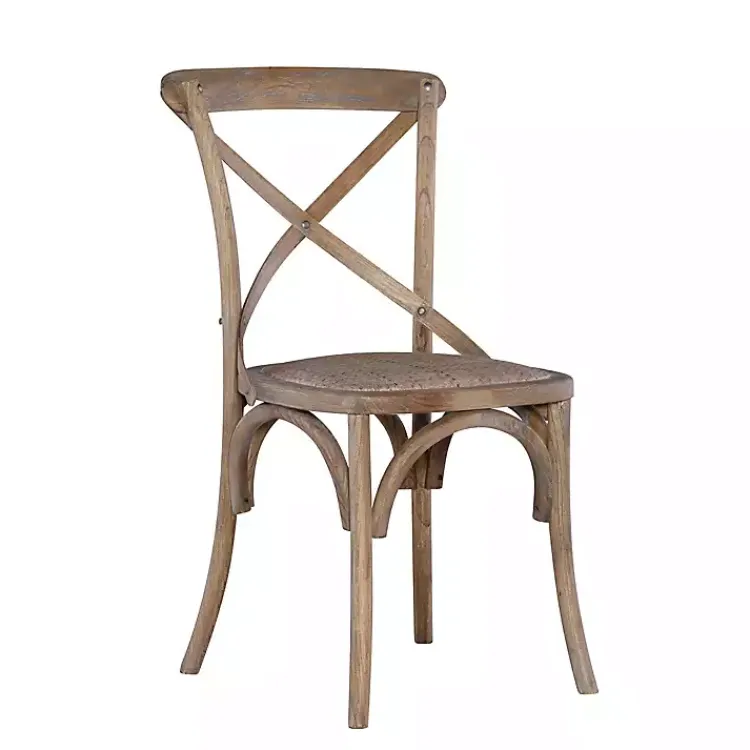 Kirklands Home Dining Chairs|French Country X-Back Dining Chairs, Set of 2 Gray