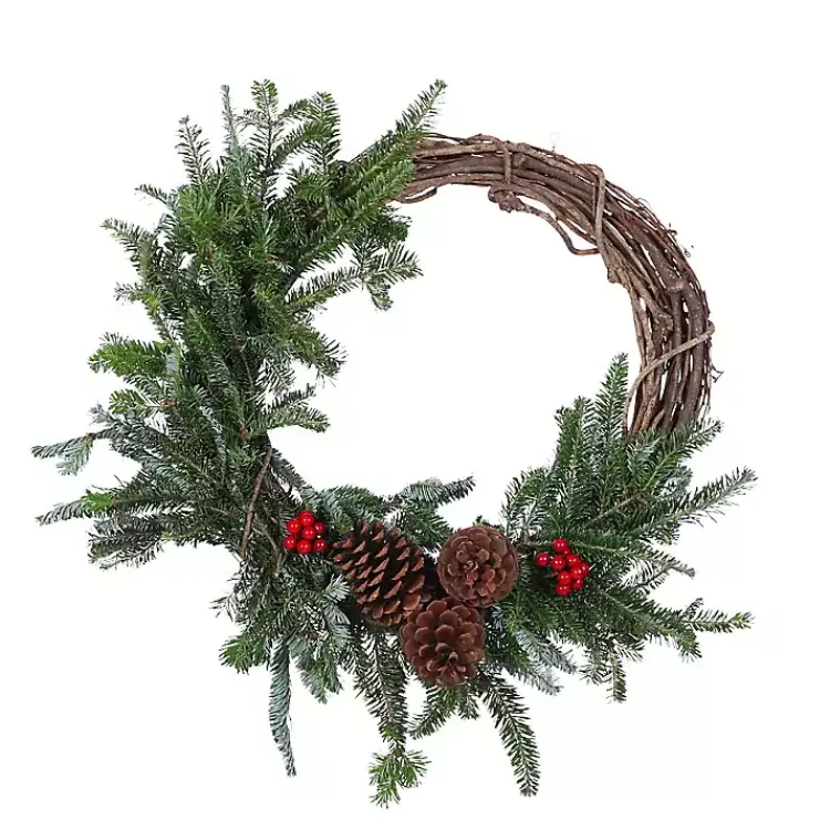 New Fresh Cut Grapevine with Greenery Christmas Wreath Fresh Christmas Wreaths & Greenery