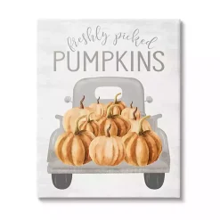 Sale Freshly Picked Pumpkins Canvas Wall Plaque Fall