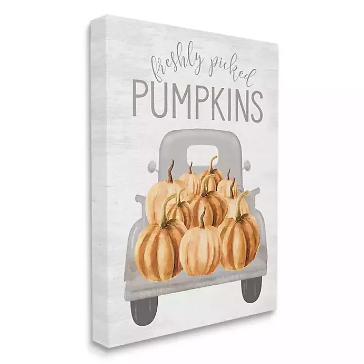 Sale Freshly Picked Pumpkins Canvas Wall Plaque Fall