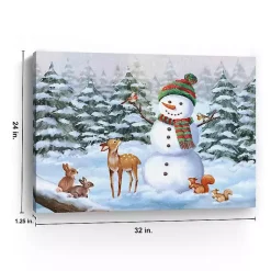 Best Friendly Snowman Canvas Art Print Christmas Art & Wall Decor