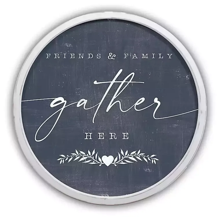 Kirklands Home Wall Quotes & Signs|Friends & Family Gather Here Framed Wall Plaque