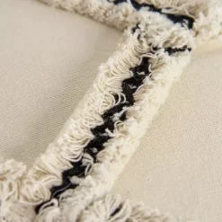 Clearance Fringe Stitched Lattice Throw Pillow Pillows