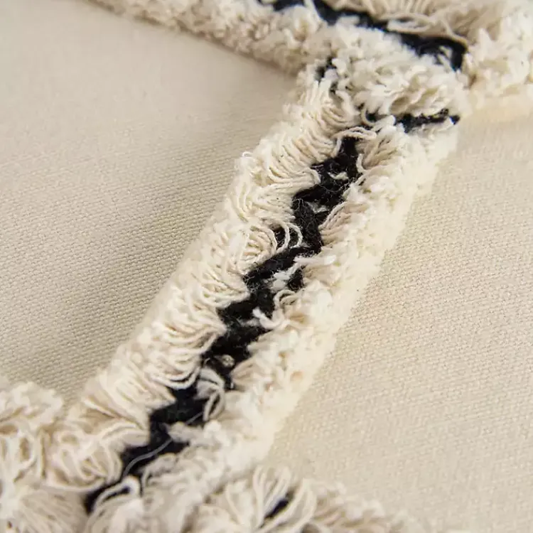 Clearance Fringe Stitched Lattice Throw Pillow Pillows