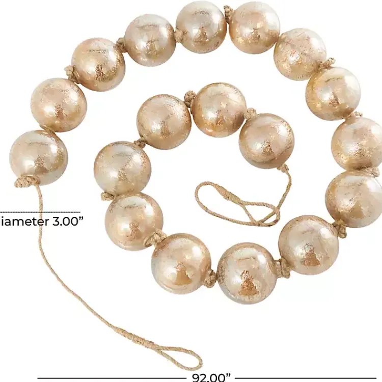 Outlet Frosted Champagne Glass Orb Garland Decorative Accents