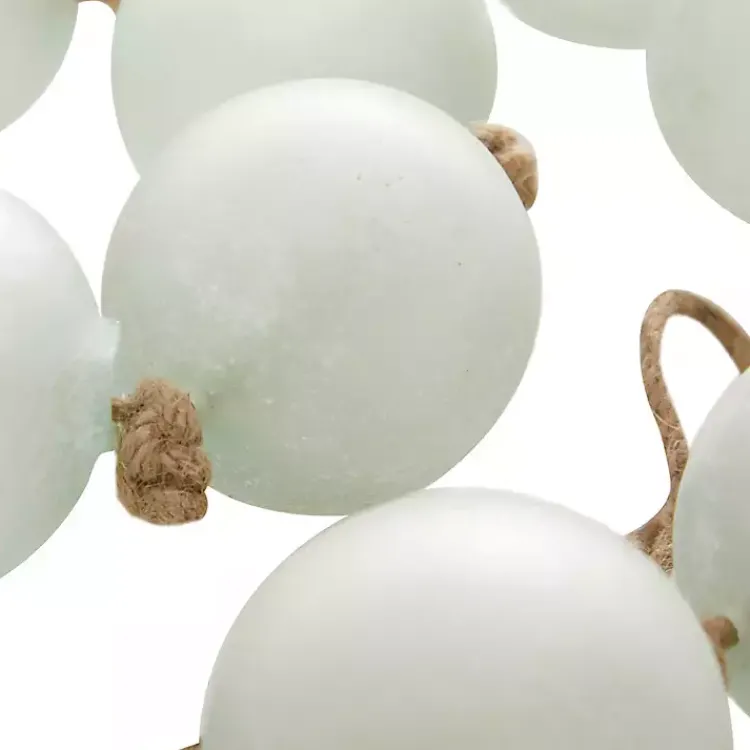 Outlet Frosted Light Teal Glass Bead Garland Decorative Accents