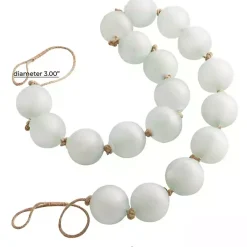 Outlet Frosted Light Teal Glass Bead Garland Decorative Accents