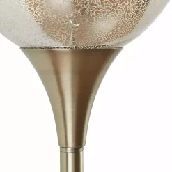 Kirklands Home Floor Lamps|Frosted Starlight Golden Floor Lamp White
