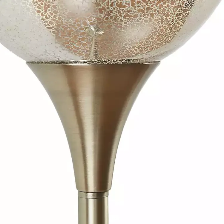 Kirklands Home Floor Lamps|Frosted Starlight Golden Floor Lamp White