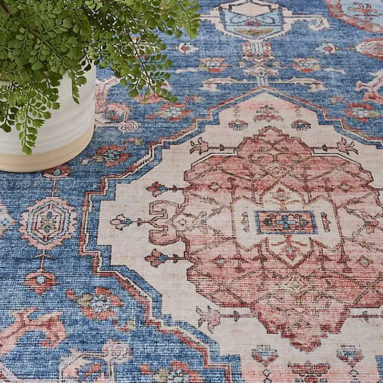 Kirklands Home Area Rugs|Fulton Medallion Area Rug, 7x9 Blue