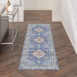 Kirklands Home Area Rugs|Fulton Medallion Runner, 2x7 Blue