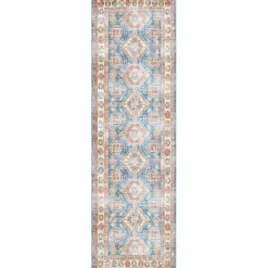 Kirklands Home Area Rugs|Fulton Vintage Medallion Runner, 2x7 Blue