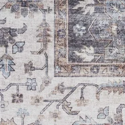 Kirklands Home Area Rugs|Fulton Charcoal Medallion Area Rug, 5x7 Gray