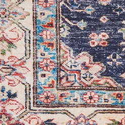 Kirklands Home Area Rugs|Fulton Navy Medallion Runner, 2x7 Blue