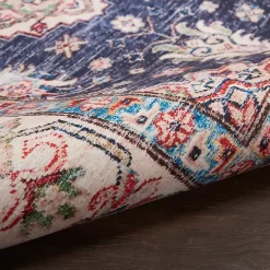 Kirklands Home Area Rugs|Fulton Navy Medallion Runner, 2x7 Blue