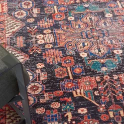 Kirklands Home Area Rugs|Fulton Red Botanical Area Rug, 5x7