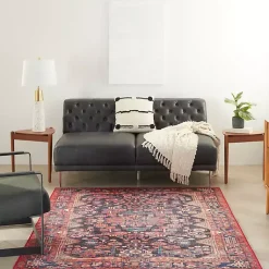 Kirklands Home Area Rugs|Fulton Red Botanical Area Rug, 5x7