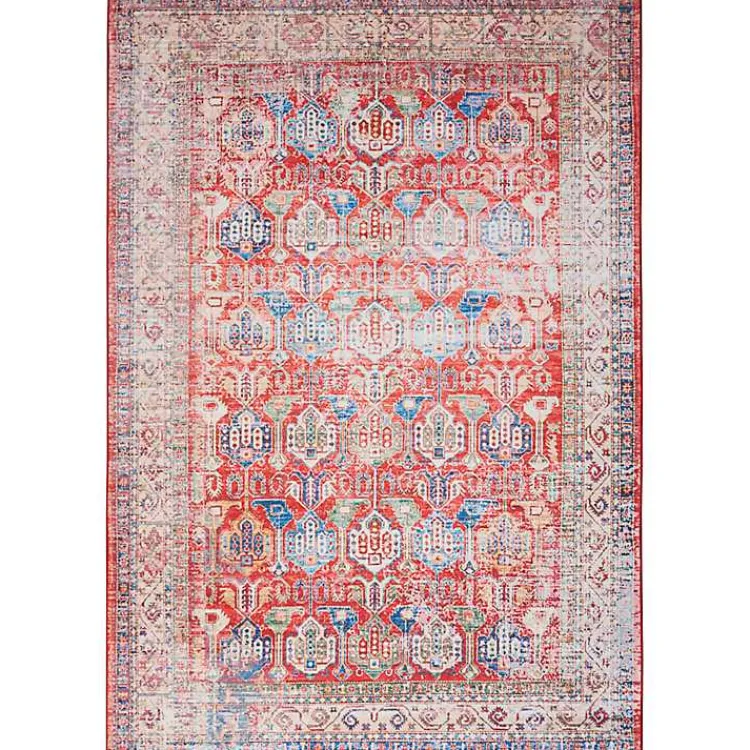 Kirklands Home Area Rugs|Fulton Traditional Area Rug, 5x7 Red