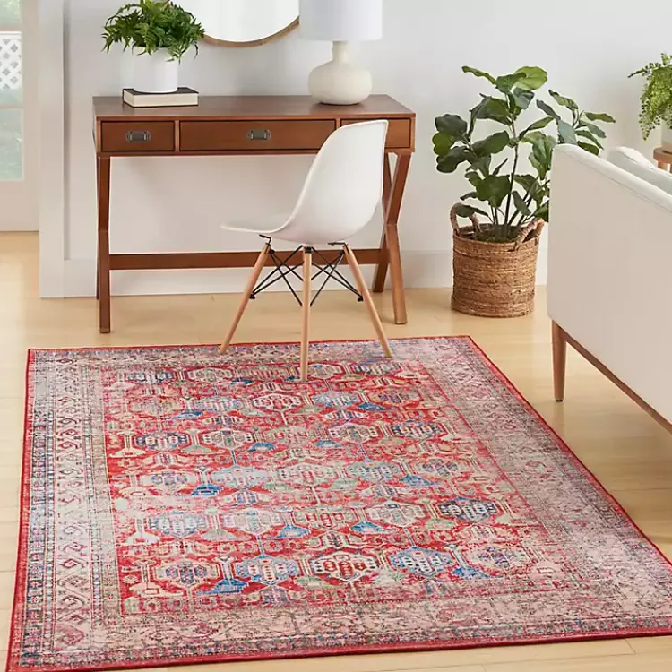 Kirklands Home Area Rugs|Fulton Traditional Area Rug, 5x7 Red