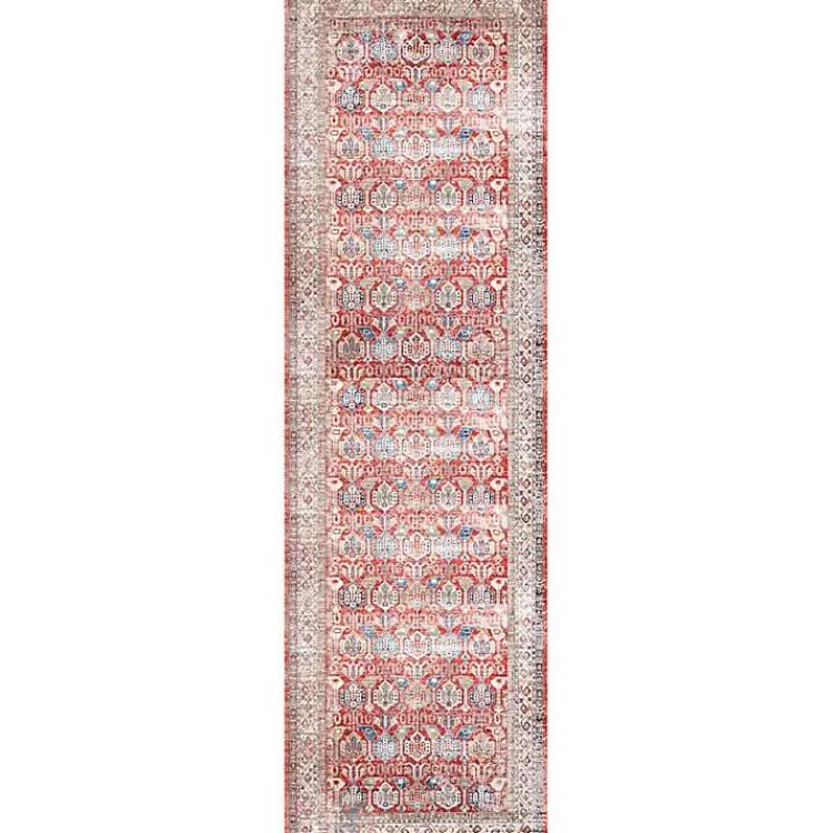 Kirklands Home Area Rugs|Fulton Traditional Runner, 2x7 Red