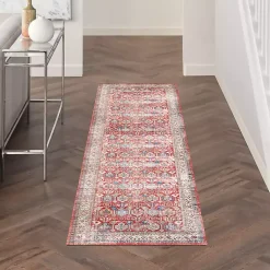 Kirklands Home Area Rugs|Fulton Traditional Runner, 2x7 Red